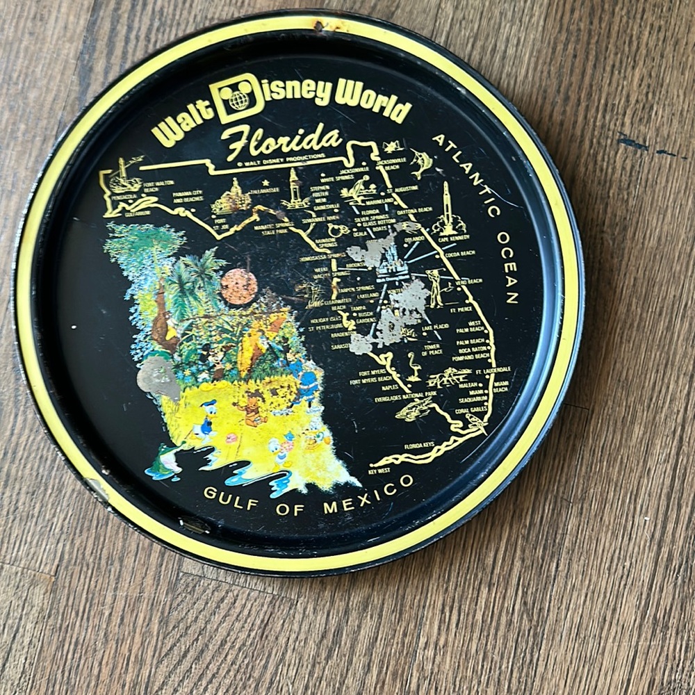 Vintage Disney world tin plate